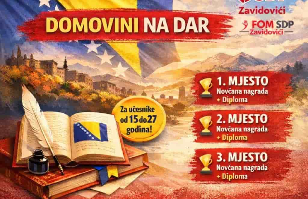 SDP Zavidovići: Konkurs za najbolju kratku priču “Domovini na dar”