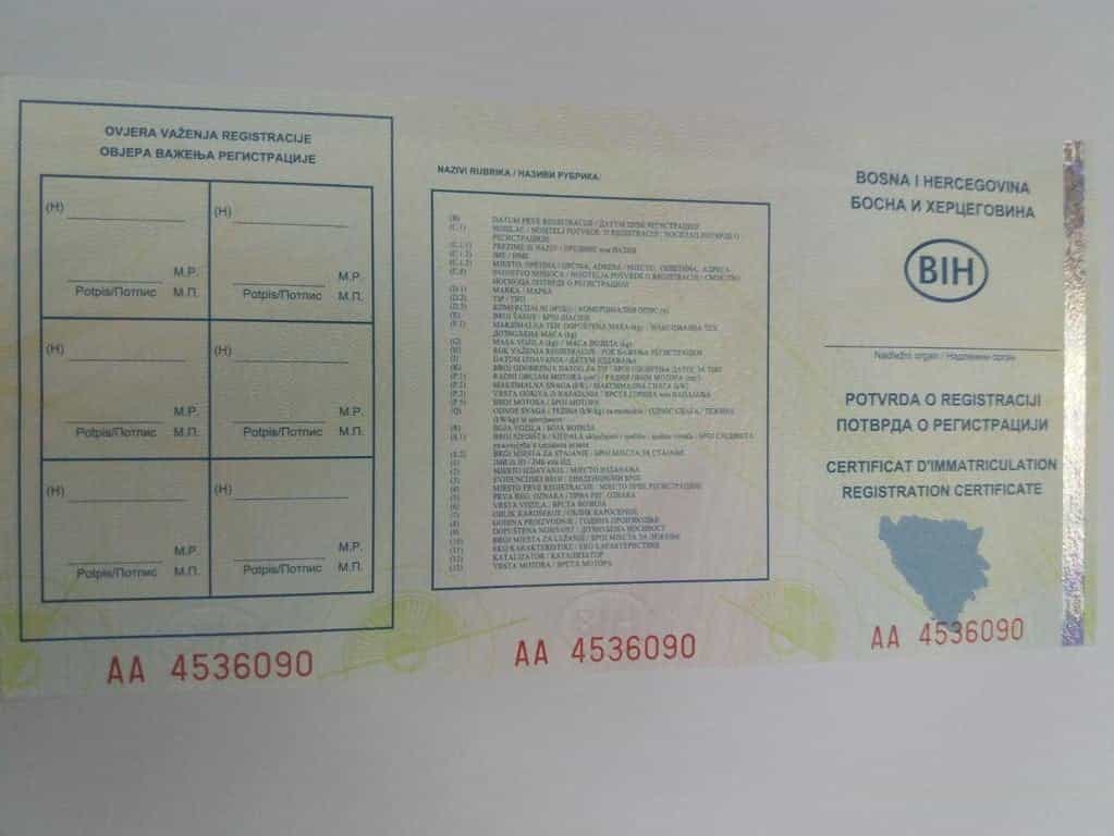 Počela isporuka obrazaca za registraciju motornih vozila