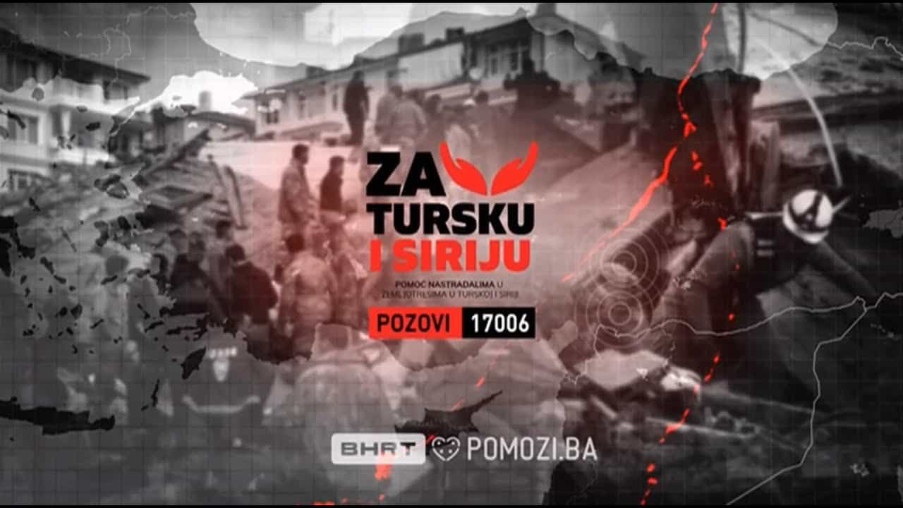 BHRT u četvrtak emituje trosatni program prikupljanja pomoći stradalima u Turskoj i Siriji