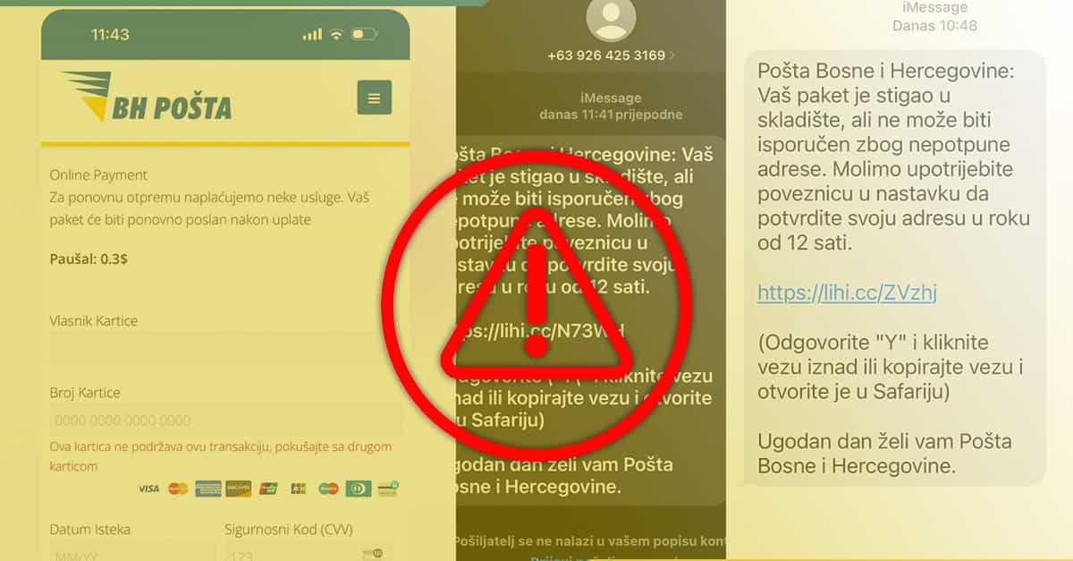 Sve češći pokušaju internet prevara: Ne vjerujte lažnim SMS porukama