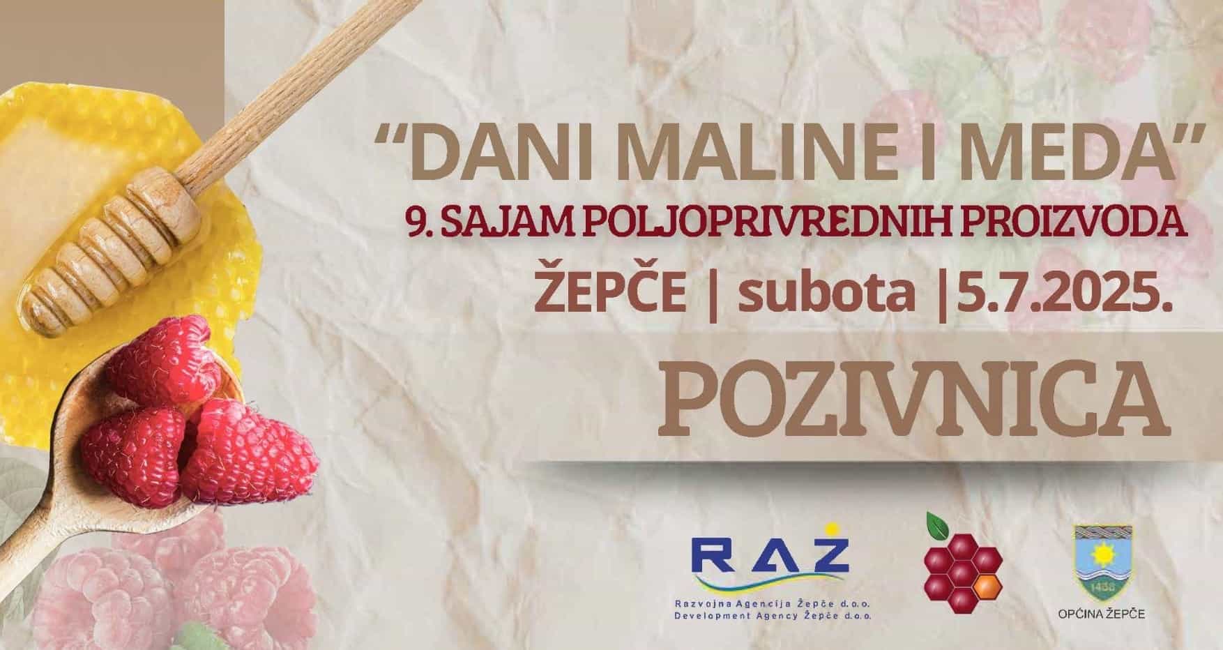 Sutra u Žepču sajam “Dani maline i meda”