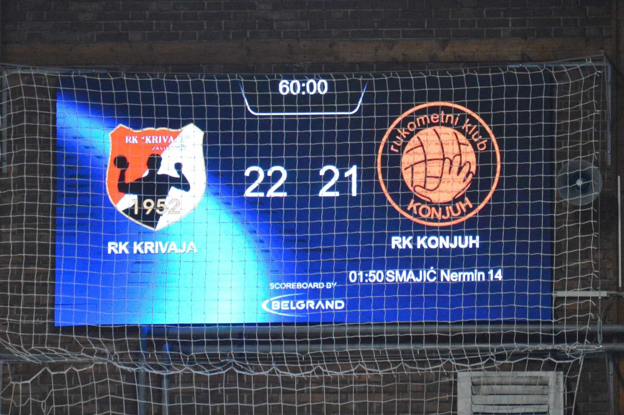 Rukometaši Krivaje s istekom vremena postigli pobjednički pogodak protiv Konjuha