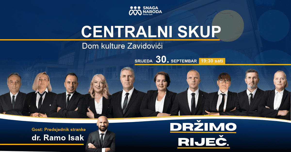 U srijedu centralni skup “Snaga naroda” u Zavidovićima