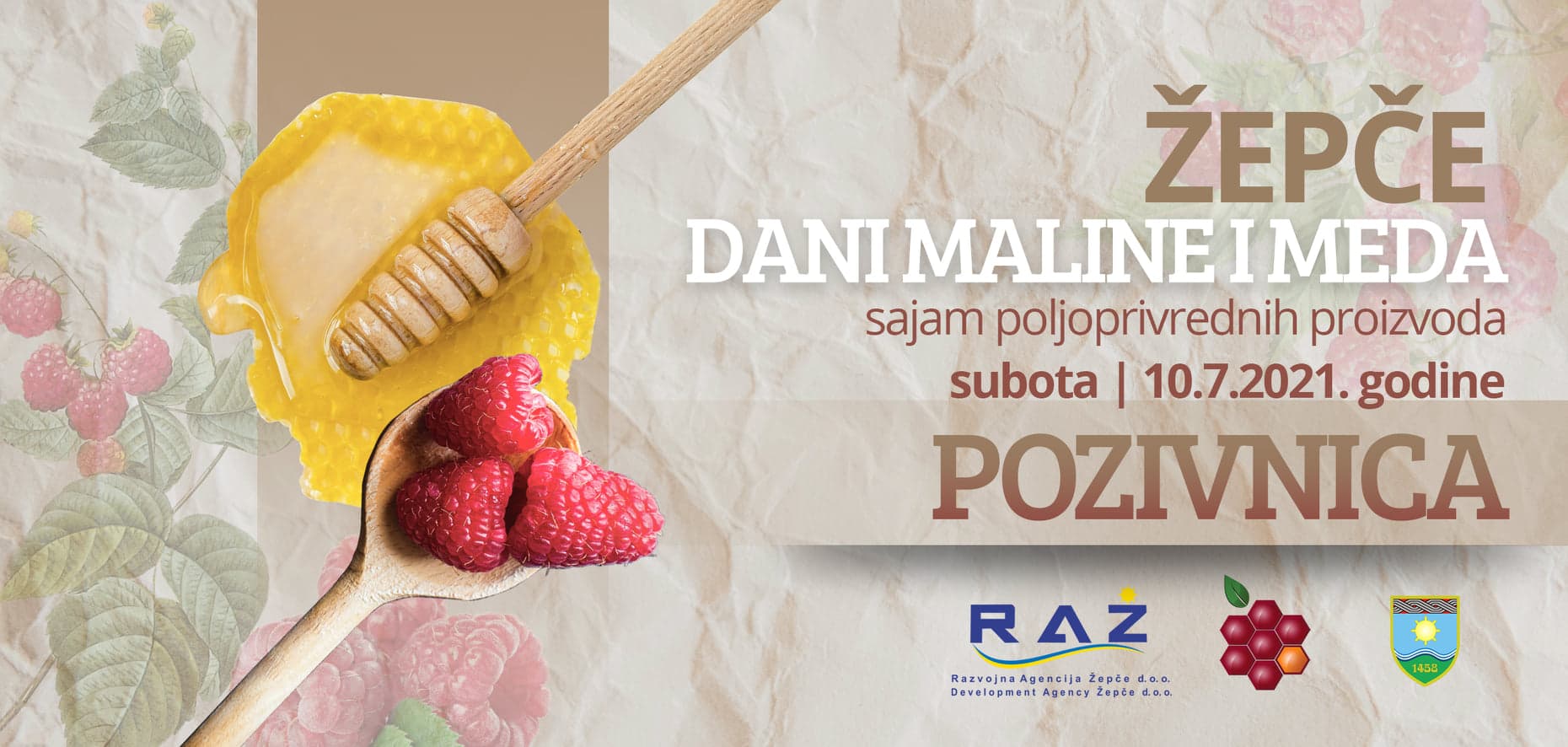 Sutra sajam “Dani maline i meda Žepče 2021”
