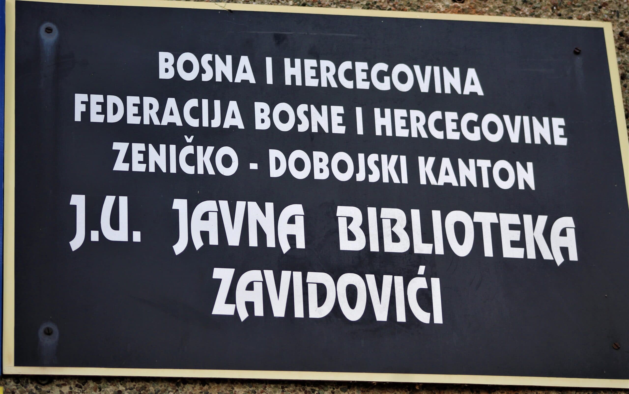 Oglas za prijem radnika u JU “Javna biblioteka” Zavidovići