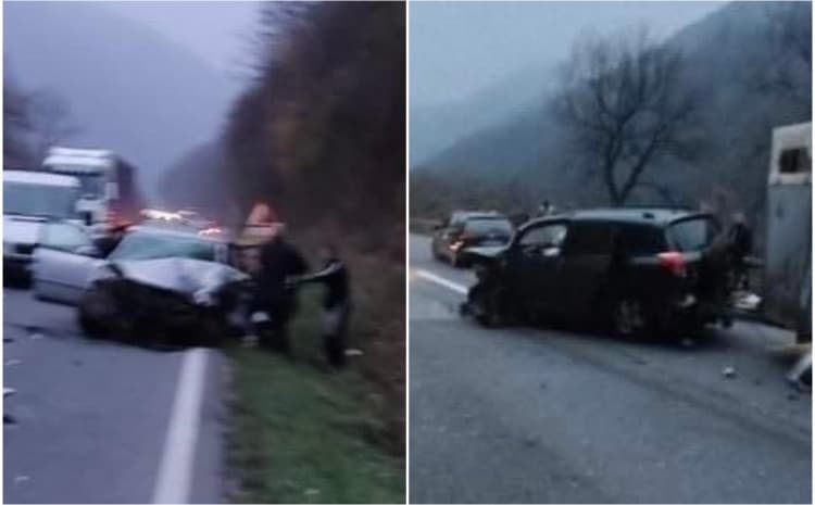 Zbog saobraćajne nezgode obustavljen saobraćaj na magistralnom putu