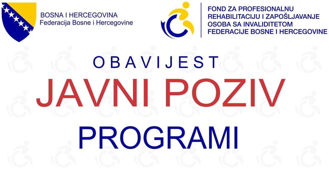 Sutra objava poziva za novo zapošljavanje i samozapošljavanje osoba sa invaliditetom