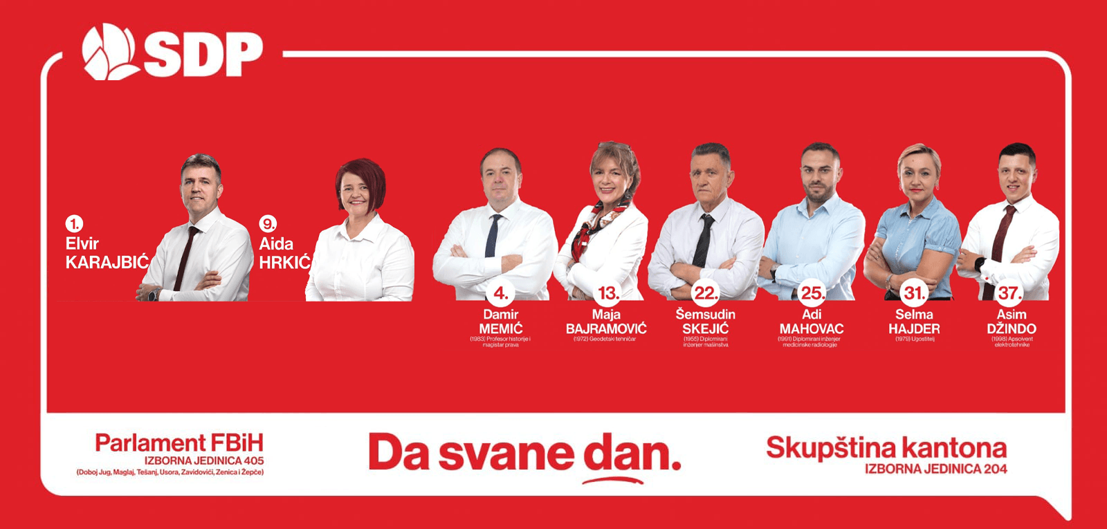 Predstavljamo kandidate GO SDP Zavidovići na Općim izborima 2022