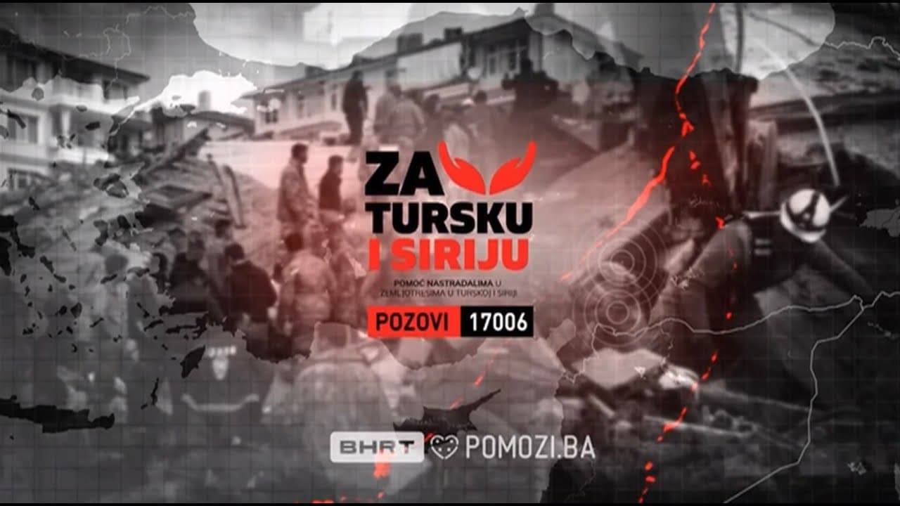 BHRT u četvrtak emituje trosatni program prikupljanja pomoći stradalima u Turskoj i Siriji