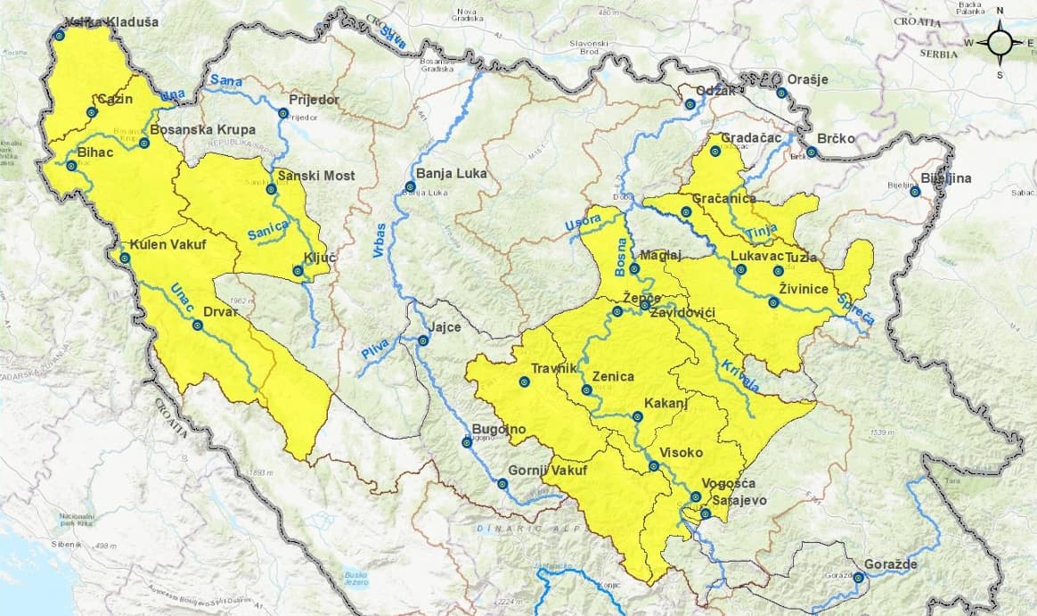 Izdata upozorenja zbog obilnih padavina i opasnosti od poplava