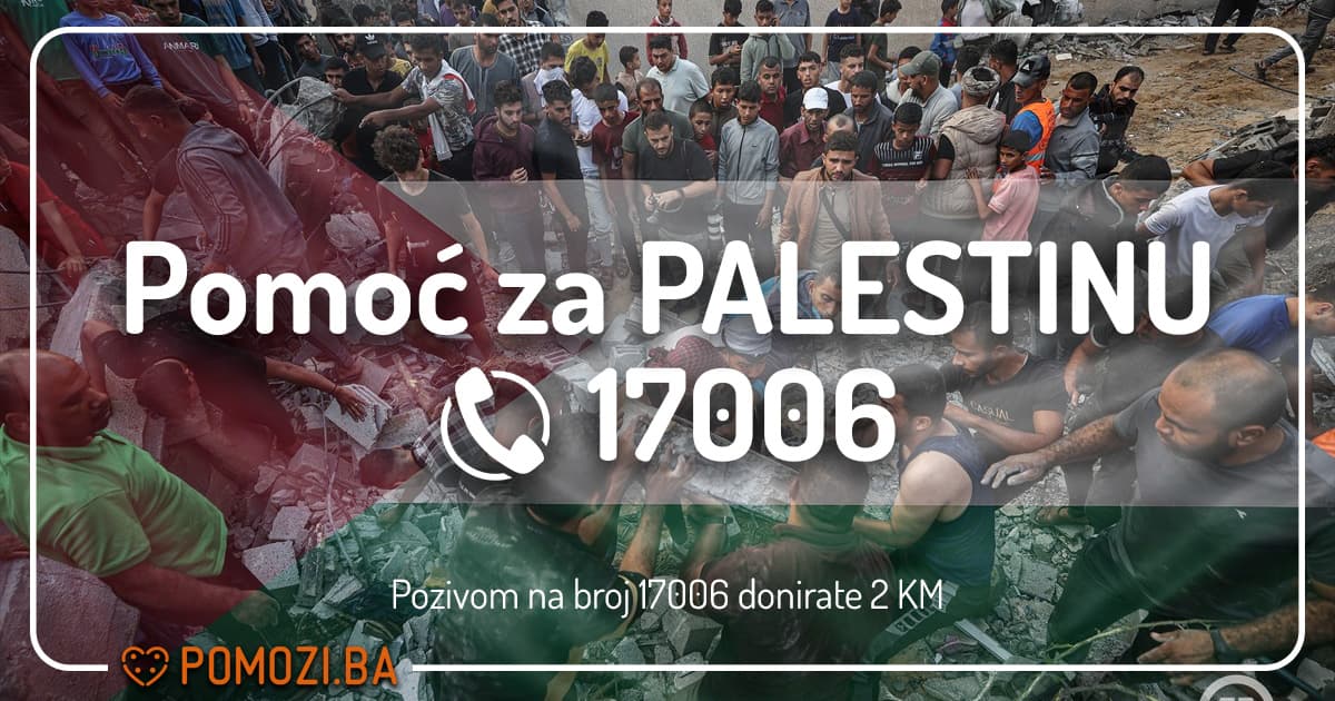 Pomozi.ba osiguralo blizu pola miliona za pomoć Palestini, akcija još uvijek traje