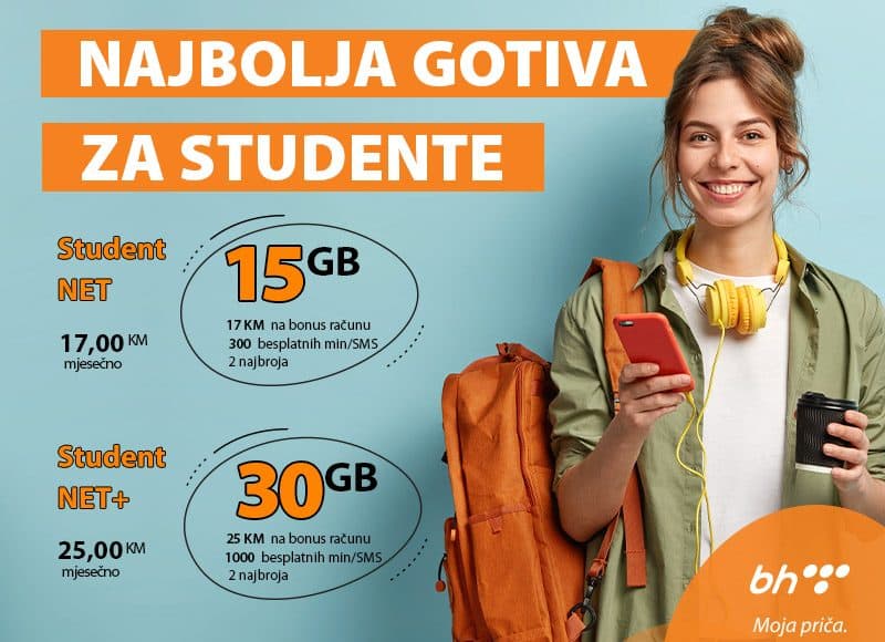 Najbolja GOTIVA za studente: Ugovori svoje Student Net pakete BH Telecoma