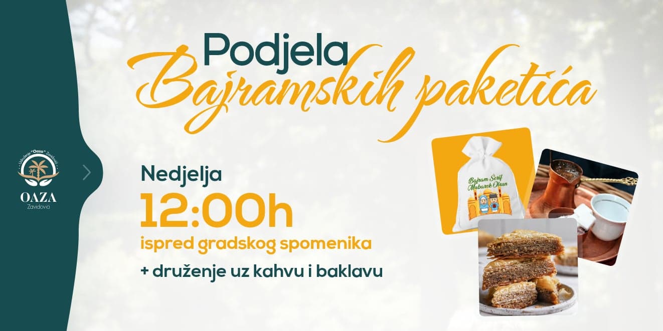 Udruženje Oaza vrši podjelu bajramskih paketića