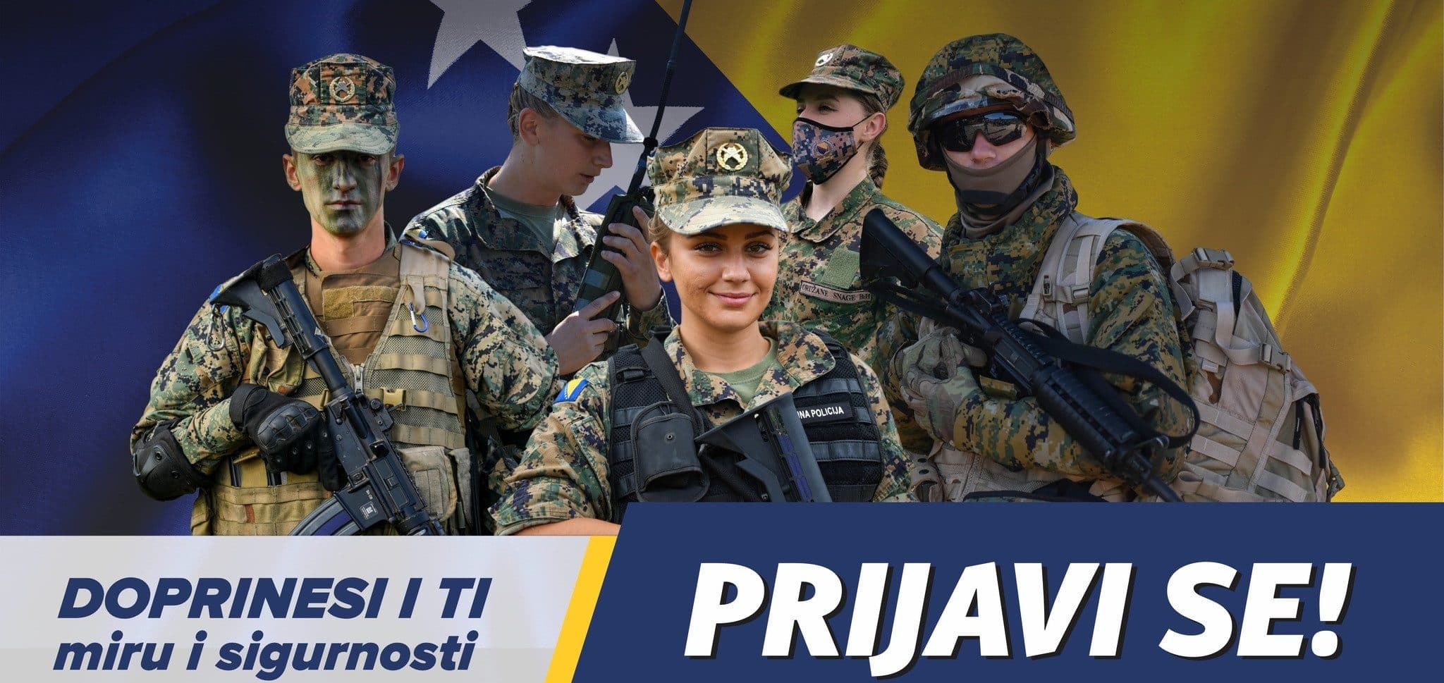 Objavljen javni oglas za prijem kandidata u profesionalnu vojnu službu Oružanih snaga BiH