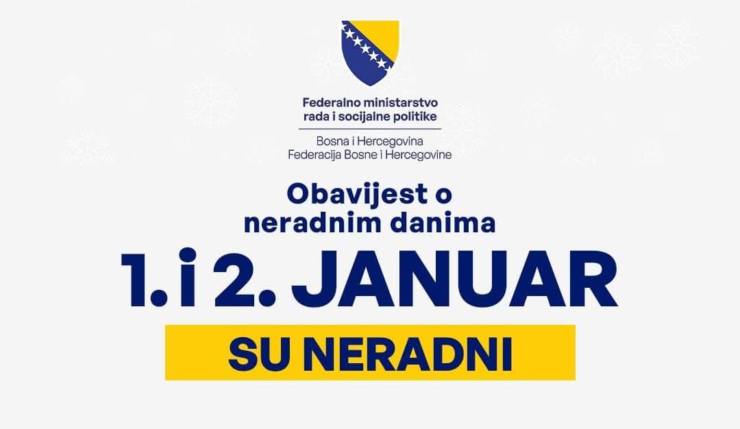 Srijeda i četvrtak neradni dani u FBiH