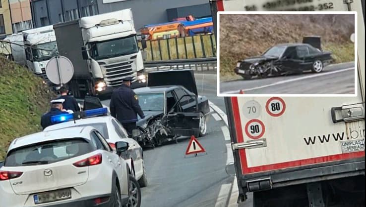 Saobraćajna nezgoda na magistralnom putu kod Maglaja: Sudar putničkog i teretnog vozila