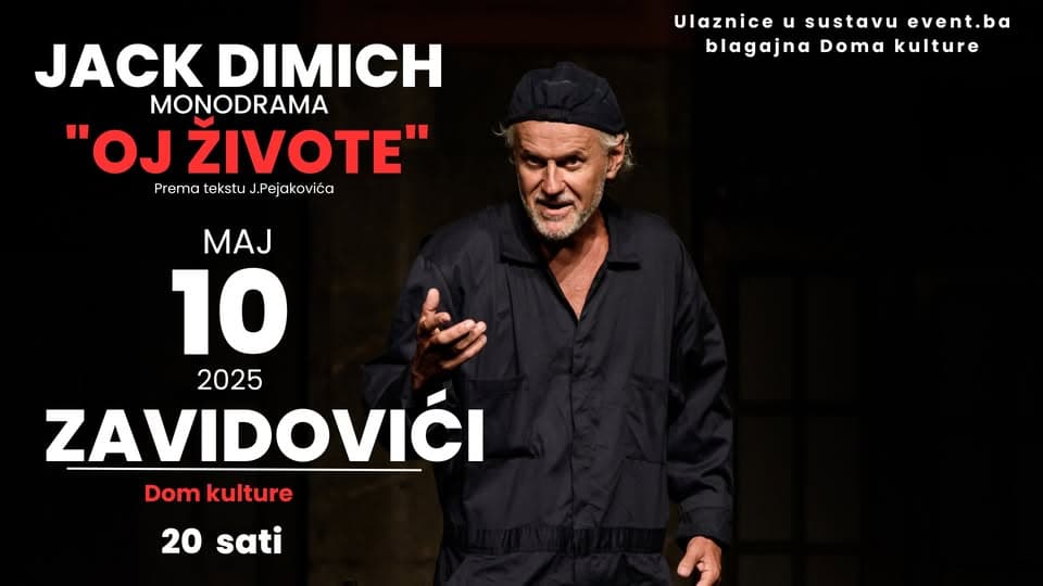 U subotu u Zavidovićima monodrama “Oj živote”