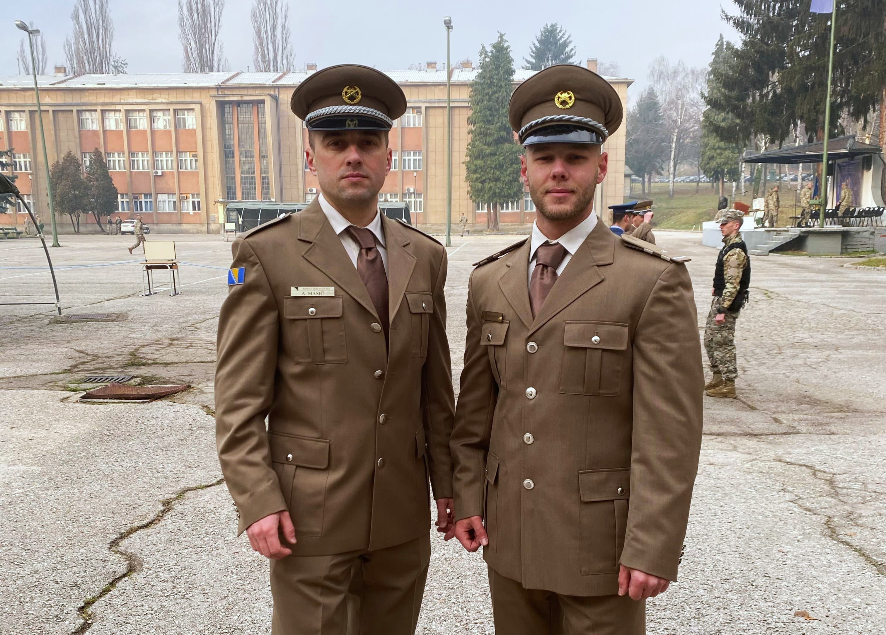 Zavidovićani Armin Hasić i Aldin Imširović postali oficiri OS BiH
