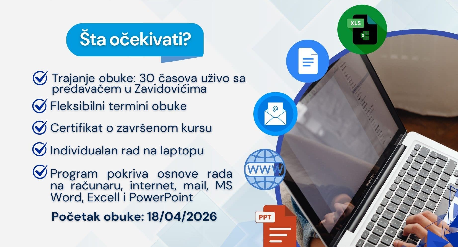 RAZ organizuje obuku “Osnovne rada na računaru”