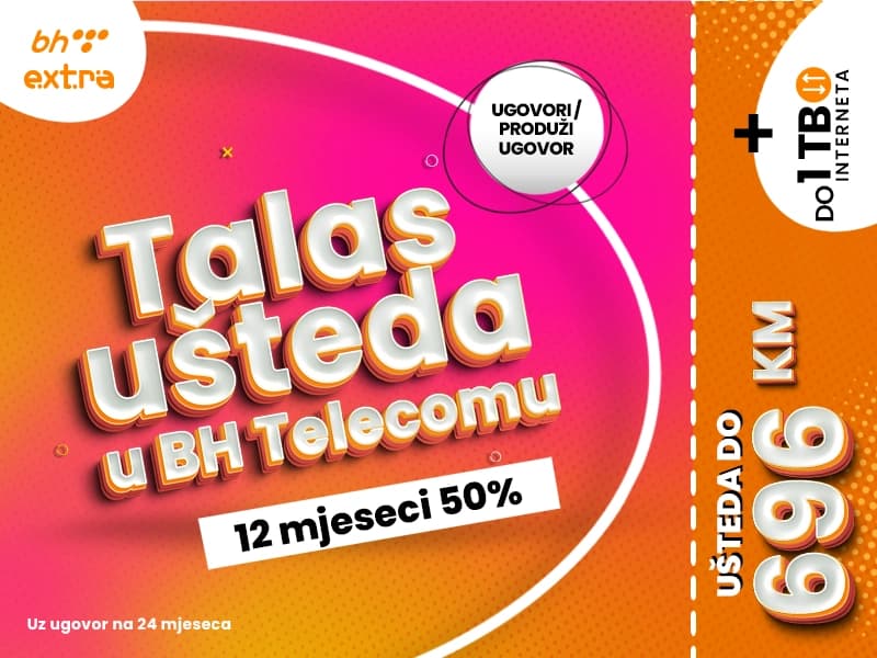 Talas ušteda u BH Telecomu: Više giga i 50% popusta na pretplatu!
