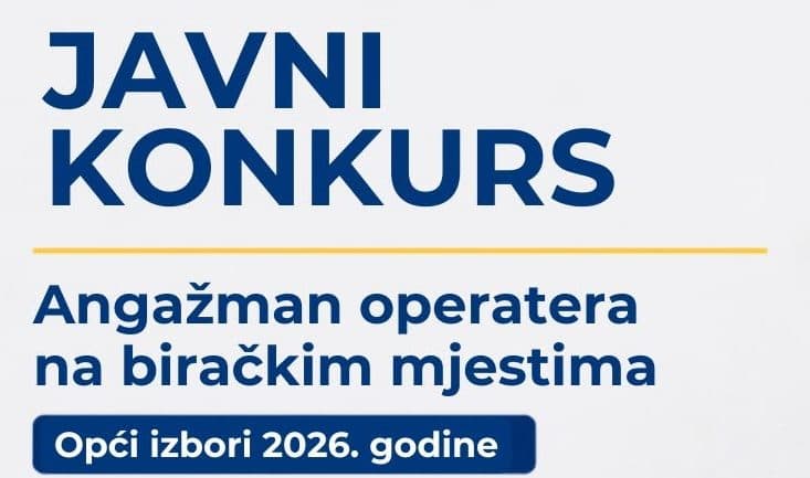 CIK BiH raspisao konkurs za angažman operatera na biračkim mjestima