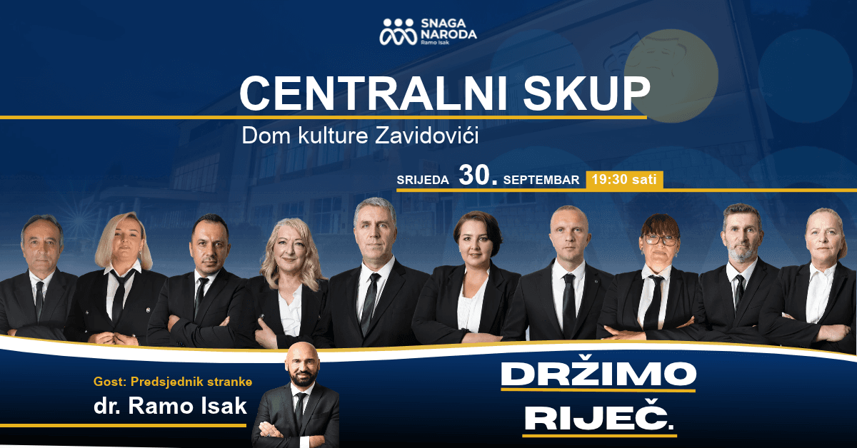 U srijedu centralni skup “Snaga naroda” u Zavidovićima