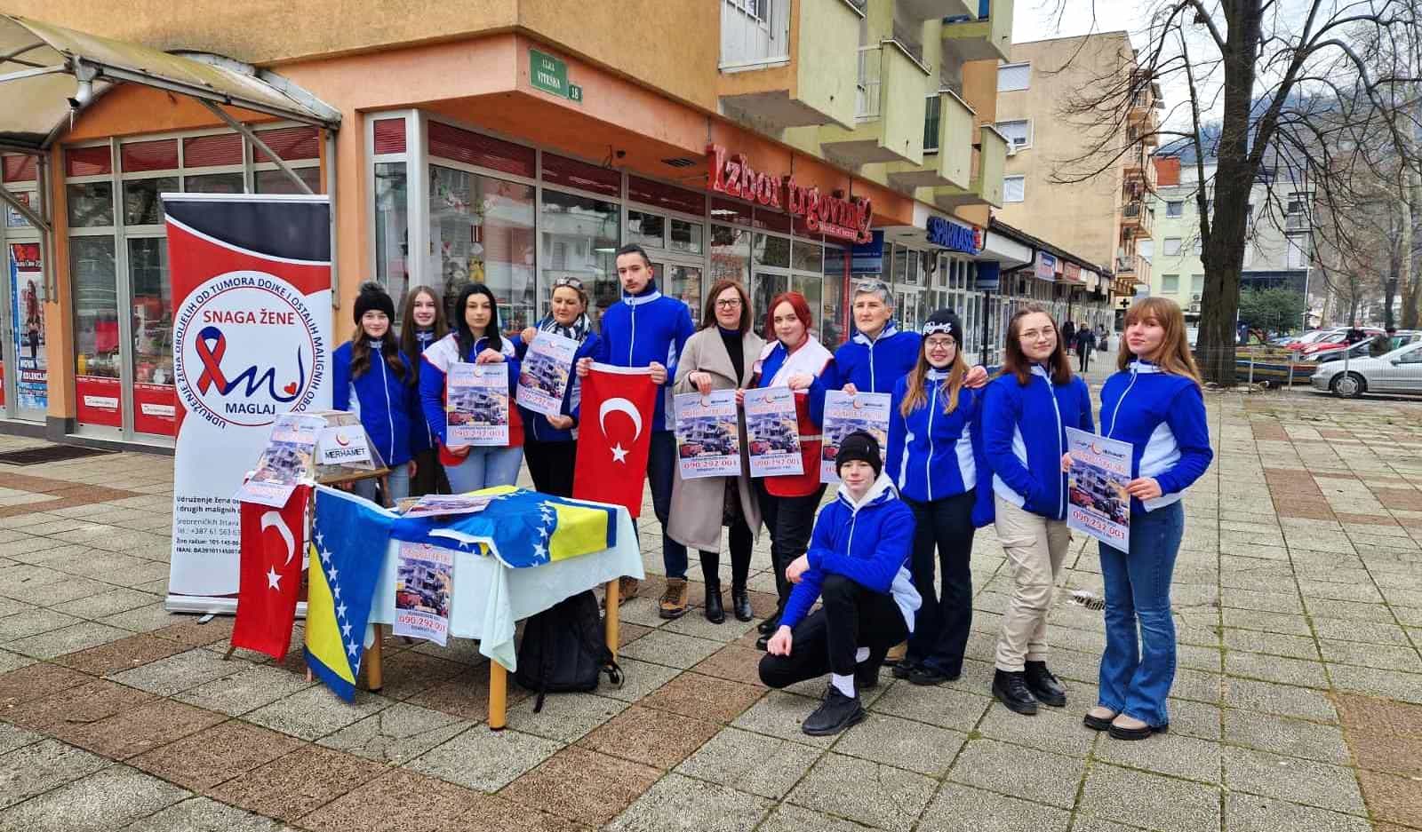 U uličnoj akciji Merhameta u Maglaju skupljeno 1794 KM za pomoć narodu Turske i Sirije