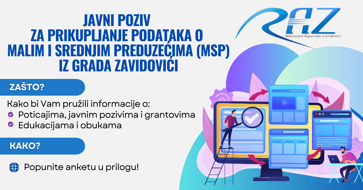 Objavljen javni poziv za prikupljanje podataka o MSP