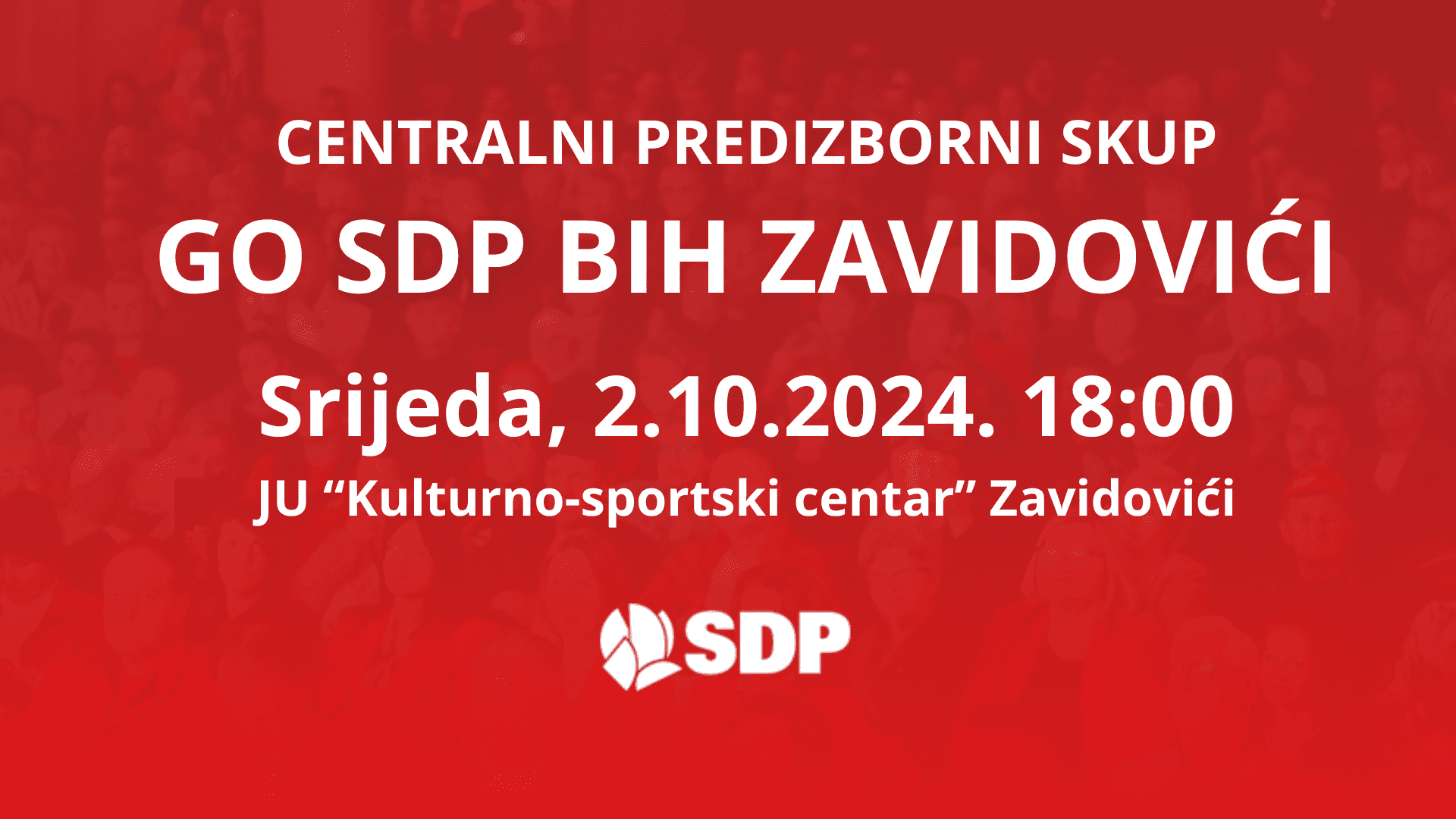 Izbori 2024: Sutra centralni Skup SDP-a u Zavidovićima