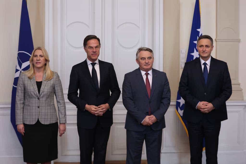 Generalni sekretar NATO-a posjetio BiH, održan sastanak s Predsjedništvom BiH