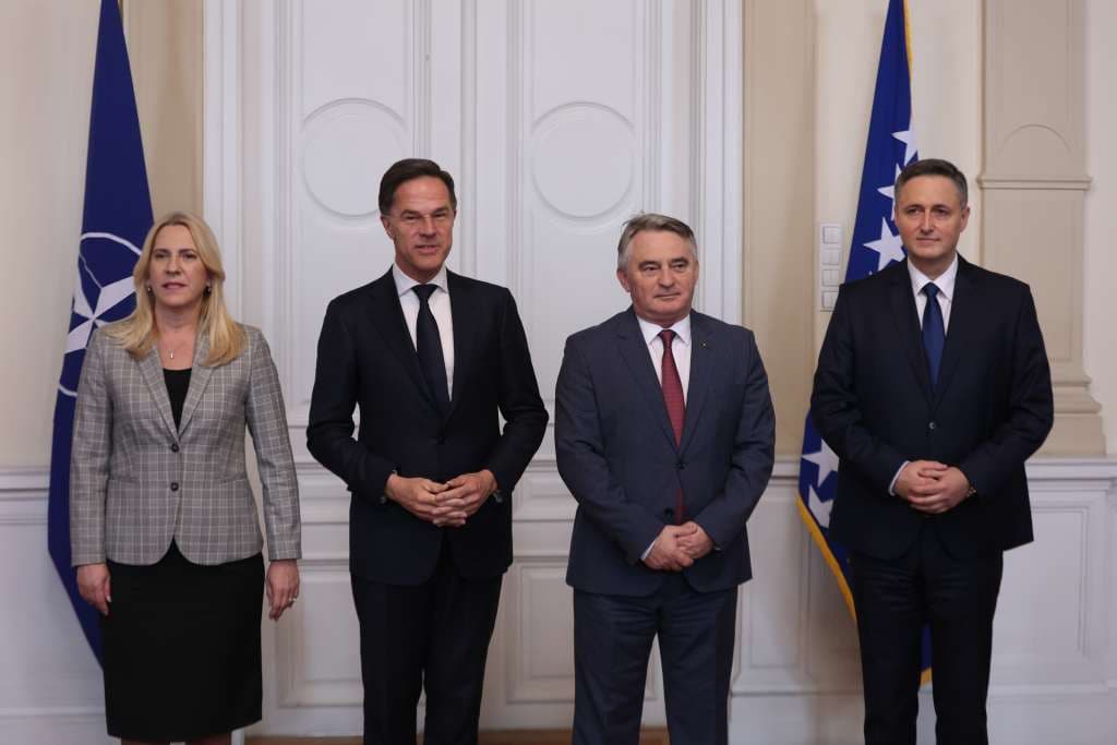 Generalni sekretar NATO-a posjetio BiH, održan sastanak s Predsjedništvom BiH